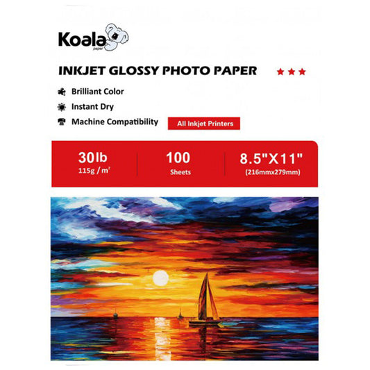 Koala Inkjet Glossy Photo Paper 115gsm 100 Sheets Used For Inkjet Printers