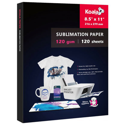 KOALA Sublimation Transfer Paper for Inkjet Printer 120gsm 120 Sheets