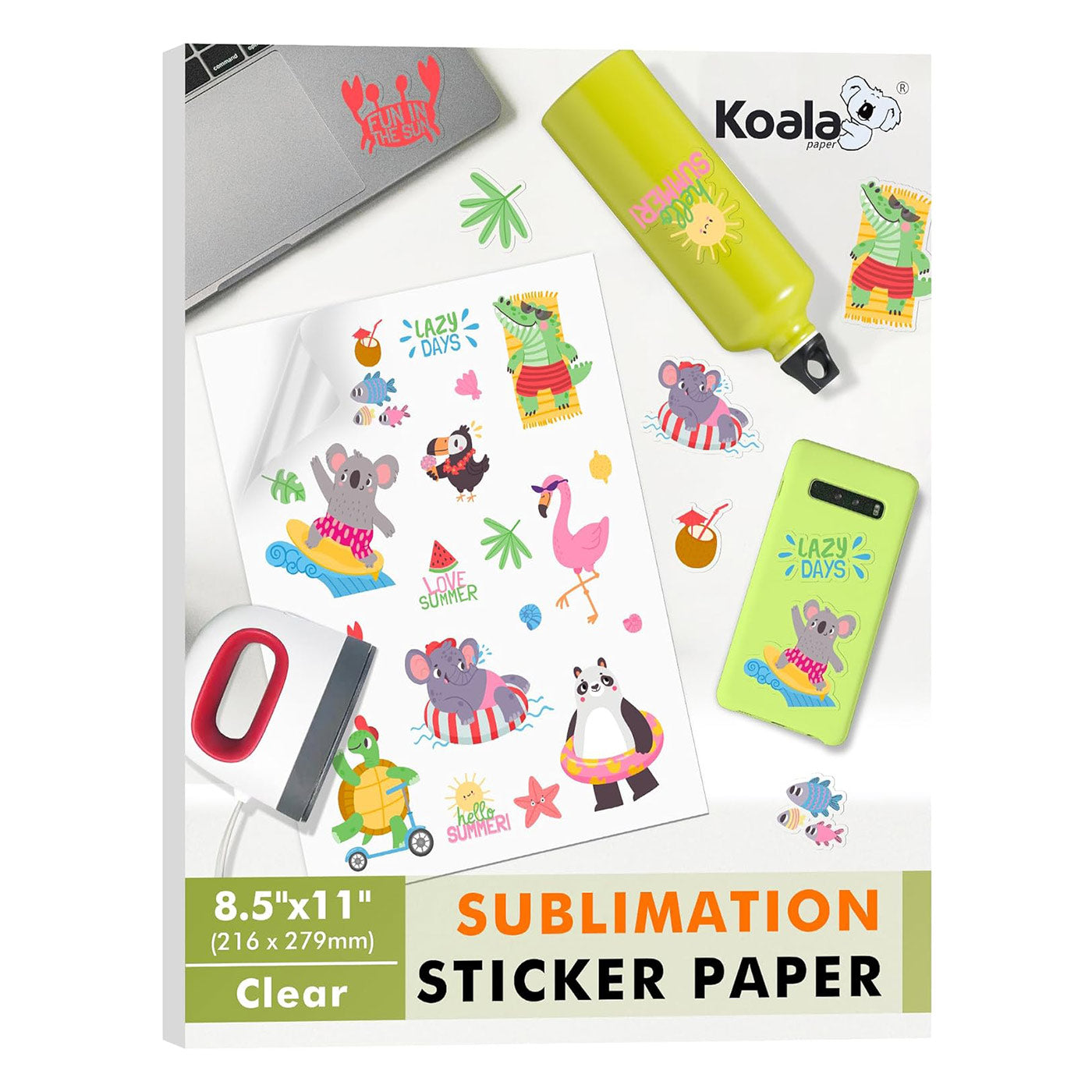 Koala 100% Sublimation Sticker Paper Transparent Waterproof Vinyl – koalagp