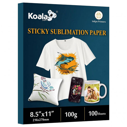 Koala Sticky Sublimation Paper 100gsm 8.5x11 inches 100 sheets