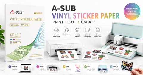 A-SUB Vinyl Sticker Paper: Easy Printing & Cutting Guide