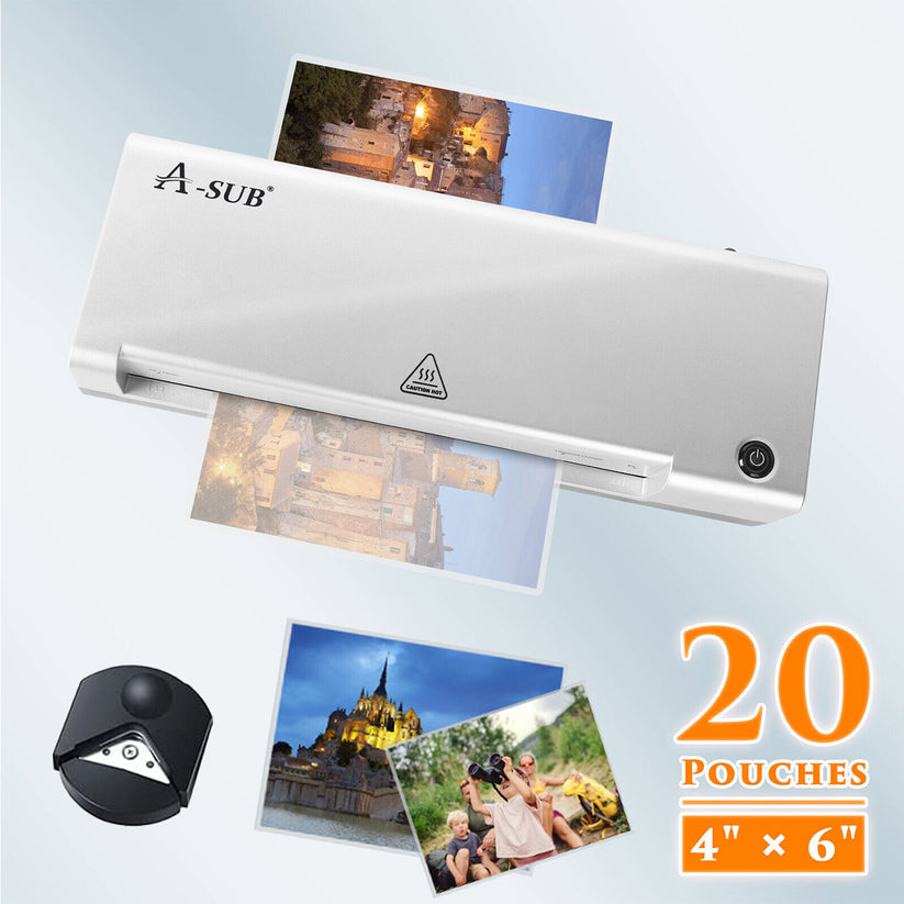 ASUB A4 Laminator Thermal Laminating Machine + 20 Pouch + Corner Roun