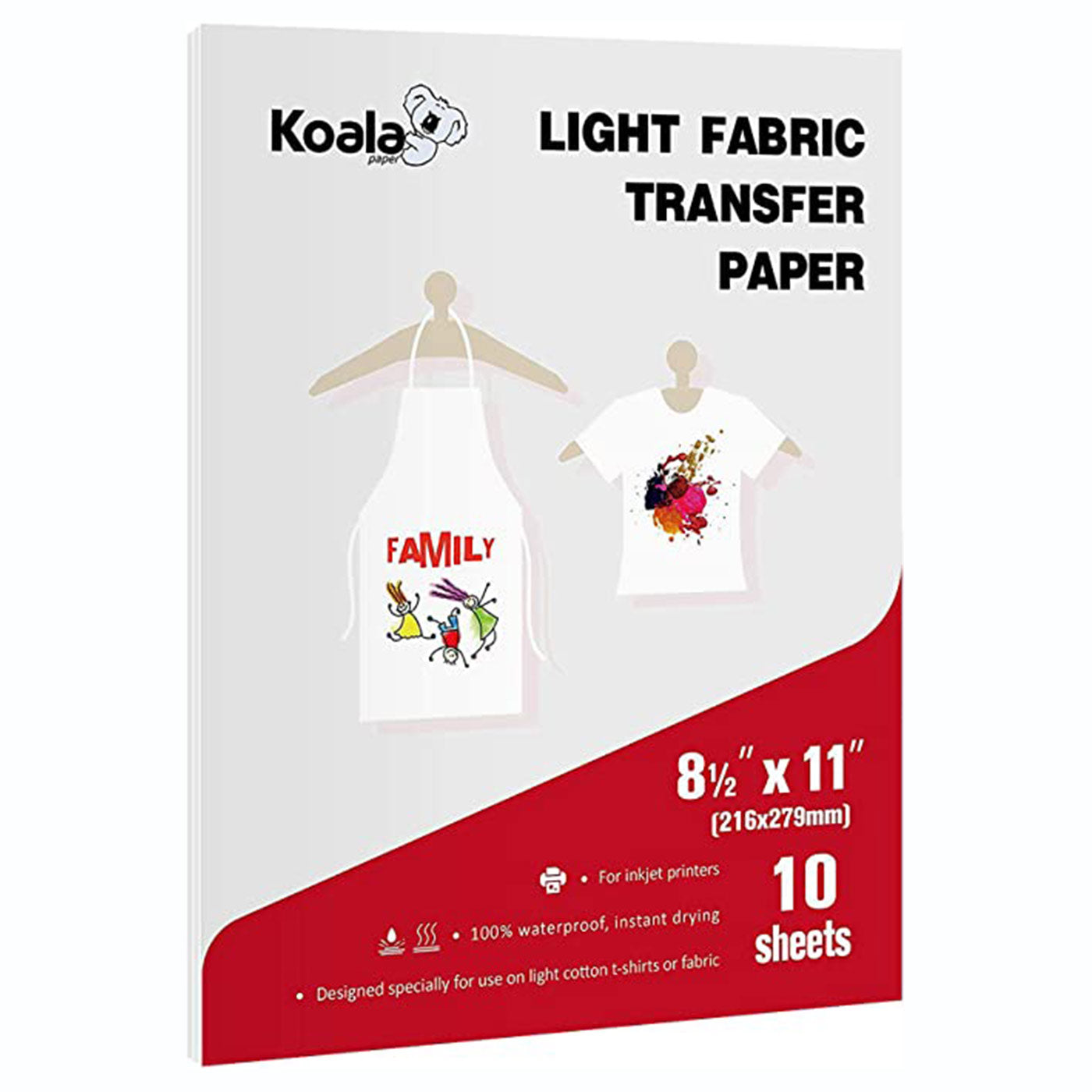 Koala Iron on Transfer Paper for Light Color Cotton Fabric 10 sheets/ –  koalagp