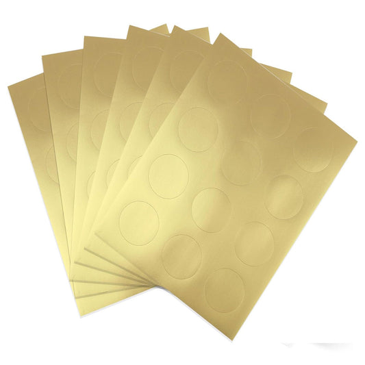 Koala Gold Round Labels Printable Circle Labels for Inkjet and Laser Printer 2 Inches 20 sheets