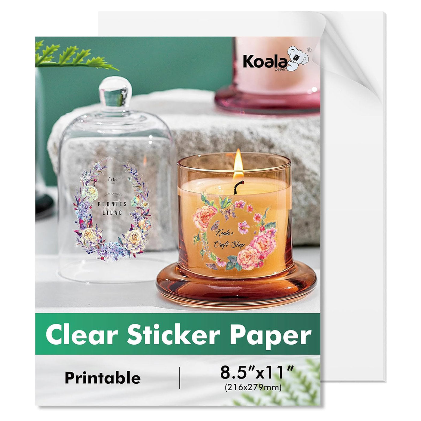 Koala Non-Waterproof Crystal Clear Vinyl Sticker Paper for Inkjet