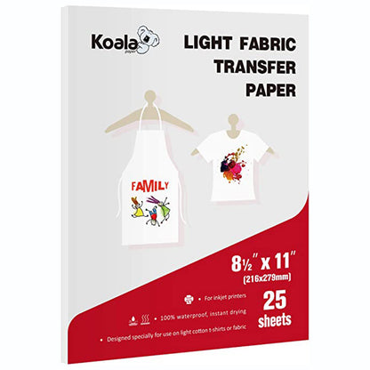 Koala Iron on Transfer Paper for Light Color Cotton Fabric 10 sheets/ 25 sheets