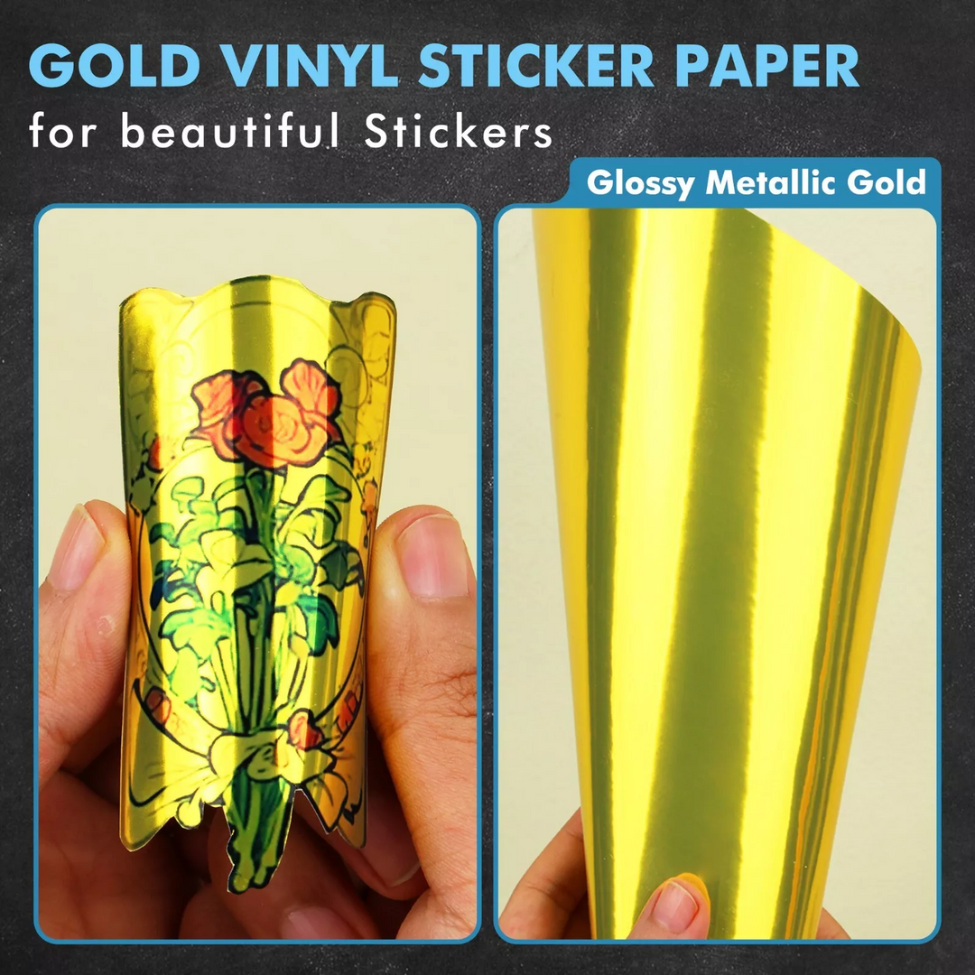 Koala Gold Foil Glossy Vinyl Sticker Paper – Waterproof Printable ...