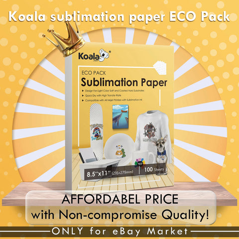 200 sheets Koala ECO Sublimation Paper 8.5"x11" for Sublimation Printer Epson 115gsm