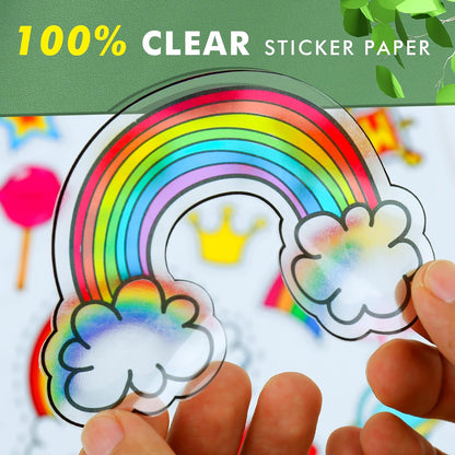 Koala Non-Waterproof Crystal Clear Vinyl Sticker Paper for Inkjet Printers - 8.5x11 Inches