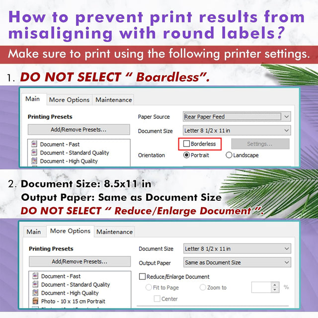 Koala White Glossy Waterproof Printable Round Labels for Inkjet and La ...
