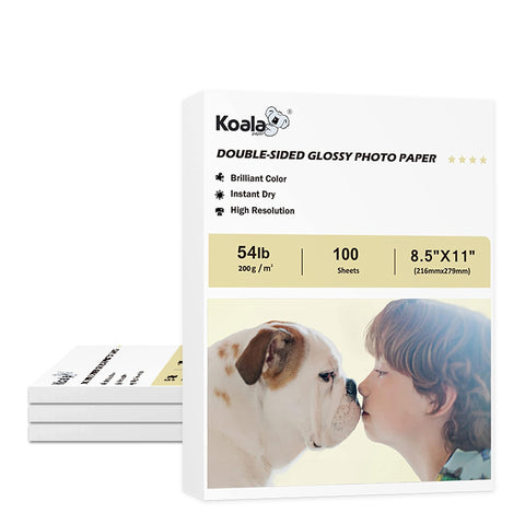 【Bulk Prices】300-1000 Sheets Koala Double-Sided Glossy Inkjet Photo Paper –  54lb(200gsm)
