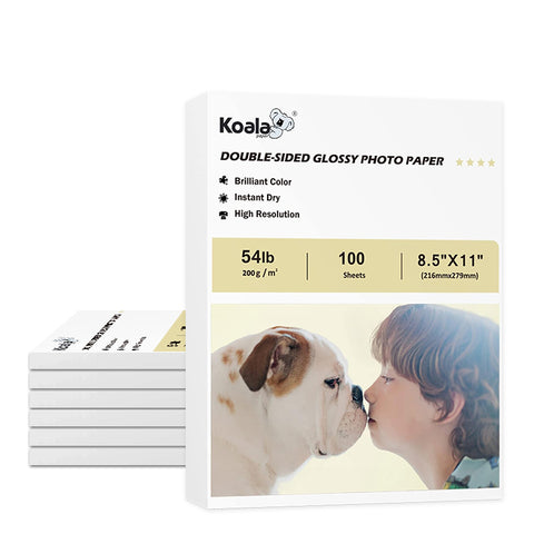 【Bulk Prices】300-1000 Sheets Koala Double-Sided Glossy Inkjet Photo Paper –  54lb(200gsm)