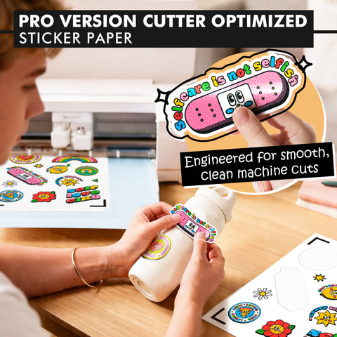 KOALA Easy-Cut Glossy Printable Vinyl Sticker Paper for Inkjet & Laser Printers– Tailored for Cutting Machines, 8.5"x11" 25 Sheets