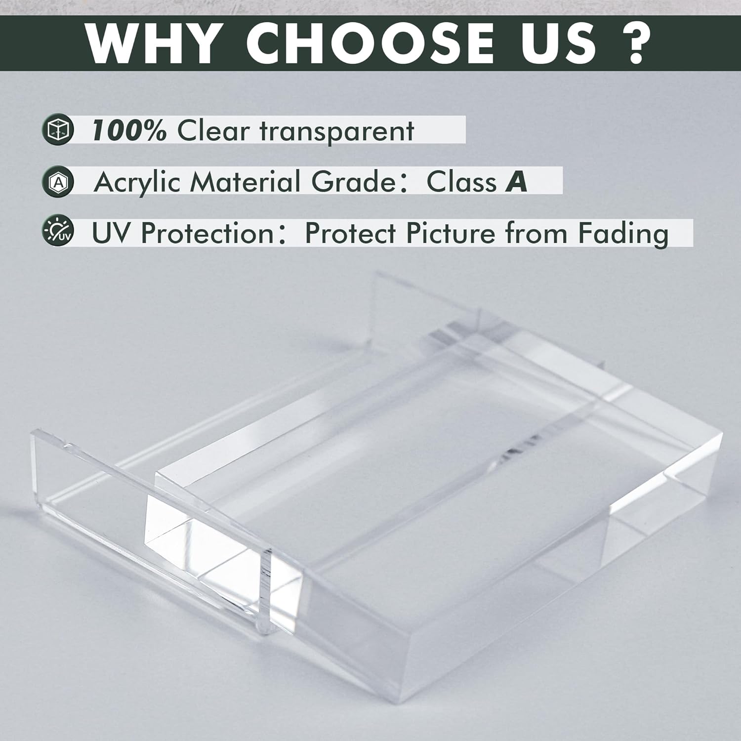 KOALA Acrylic Picture Photo Frame Double-Sided 2.1x3.4 inches 3