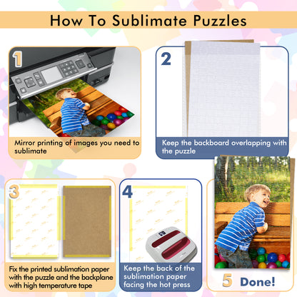Koala Puzzle Sublimation Blank For Sublimation 10 Sheets 120 Puzzle Pieces