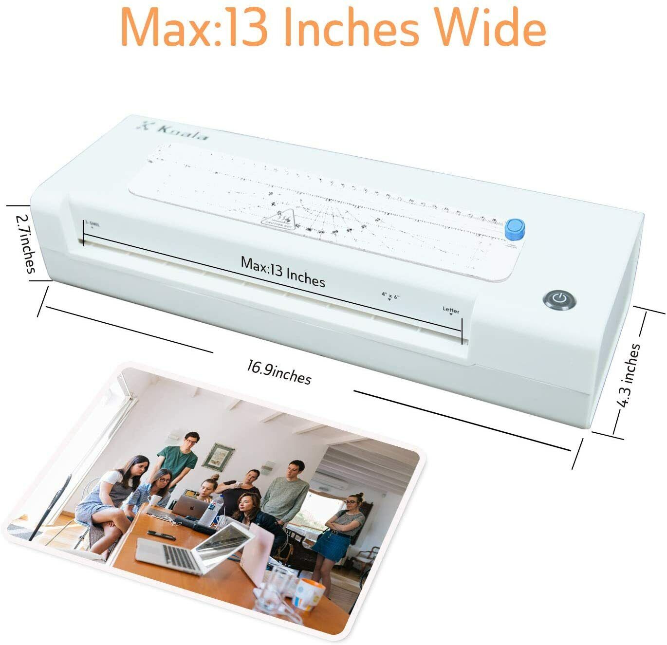 Koala 13 Inches A3 Thermal Laminator Machine + Corner Rounder koalagp