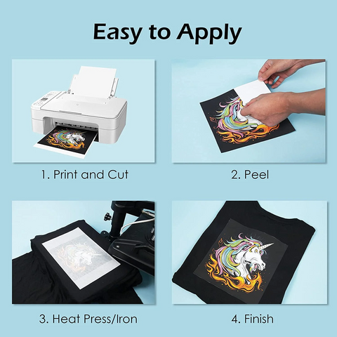 Poly Ink Transfer A-SUB Dark Fabric Transfer Paper | Printable Heat Transfer Vinyl for T ...