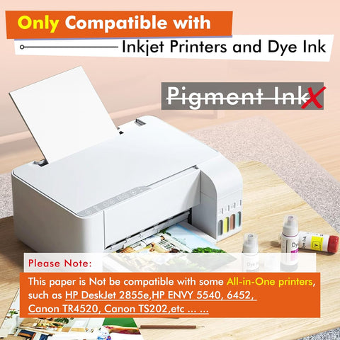 Koala Heavyweight Glossy Inkjet Photo Paper –  69lb(260gsm), Single-Sided 8.5×11″ – Thick, Smudge-Resistant for Greeting Cards & Cake Toppers