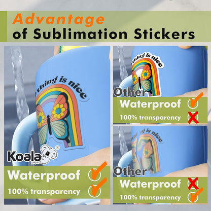 Koala 100% Sublimation Sticker Paper Transparent Waterproof Vinyl