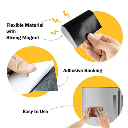 Stone City Magnetic Adhesive Sheets with Self Adhesive Backing  26 Mil 8x10 inches 12 Sheets