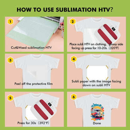 A-SUB Clear Sublimation Vinyl for Cotton Shirts 12"x10FT