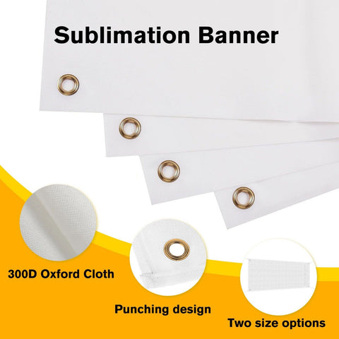 Koala Sublimation Banner Blank Polyester Canvas Large Banner Signs 2x4 Ft