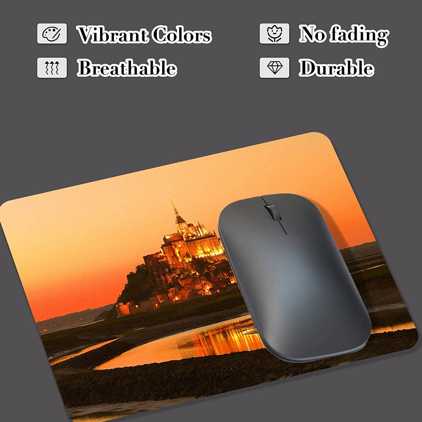 A-SUB Sublimation Mouse Pad Blanks for Heat Transfer Printing 9.4x7.9x0.12 Inches 11PCS