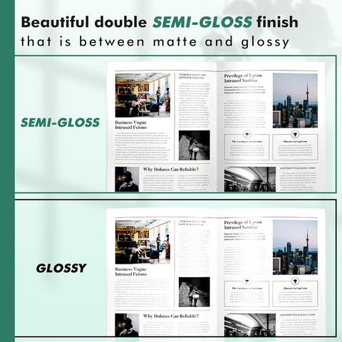 Koala Double-Sided Semi-Gloss Photo Paper, 48lb(180 gsm), 100 Sheets – Inkjet & Laser Compatible – Perfect for DIY Cake Toppers, Idol Cards & More