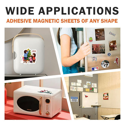 Stone City Magnetic Adhesive Sheets with Self Adhesive Backing  26 Mil 8x10 inches 12 Sheets