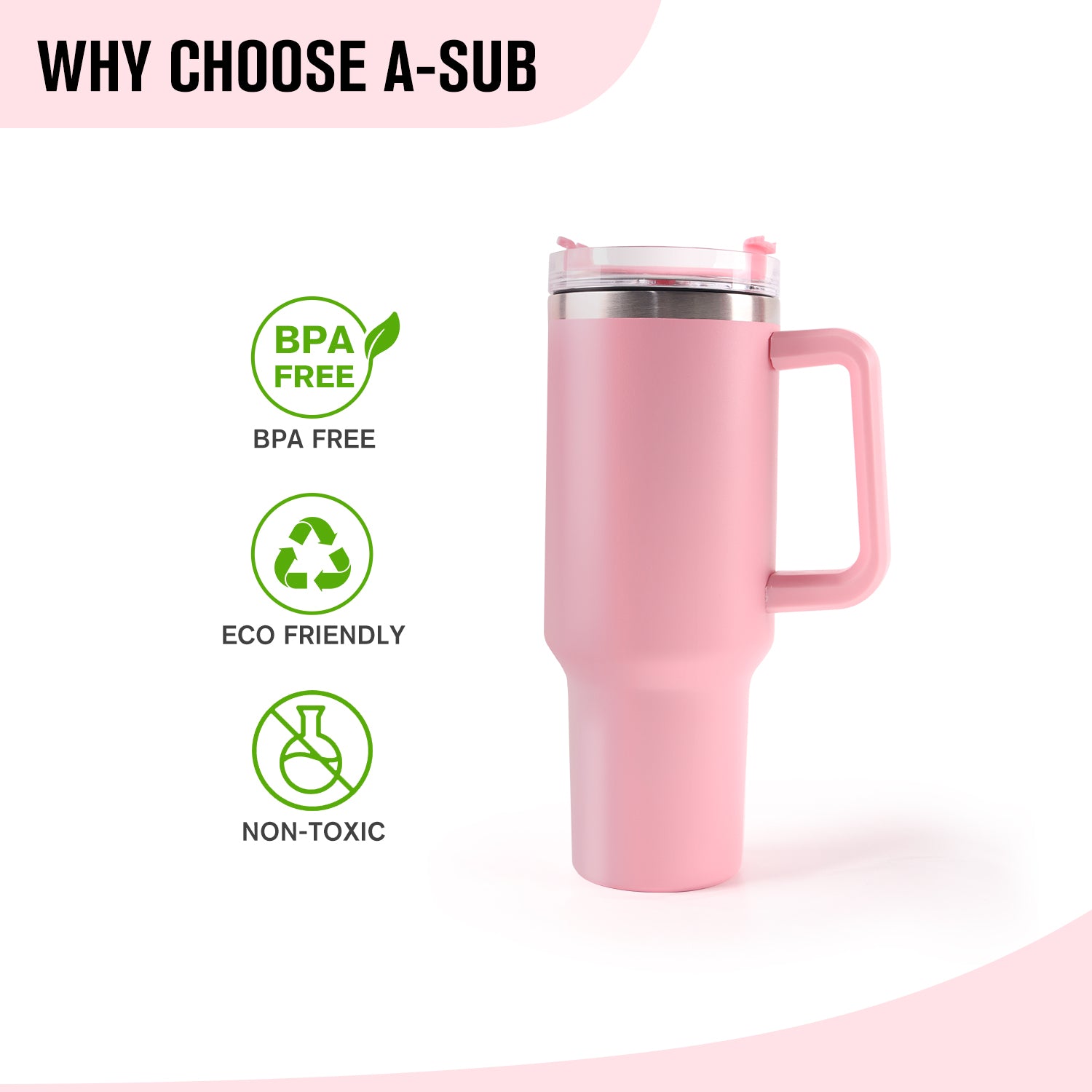 Naptime. タンブラー　PINK A-SUB Pink Insulated Tumbler Blank for UV DTF Printing – koalagp