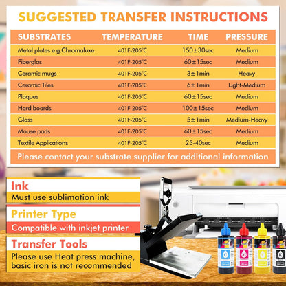 KOALA Sublimation Transfer Paper for All Inkjet Printer 123gsm 100 Sheets