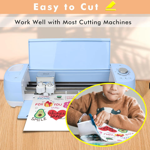 A-SUB Clear Vinyl Sticker Paper for Inkjet Printers – Waterproof Translucent Printable Sticker Paper, 8.5x11”, 50 Sheets