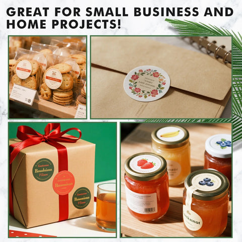 Koala Printable Round Labels 2.5″ 25 sheets  – Glossy Circle Stickers (300 Labels) | Printable Vinyl Round Labels for Inkjet Printers