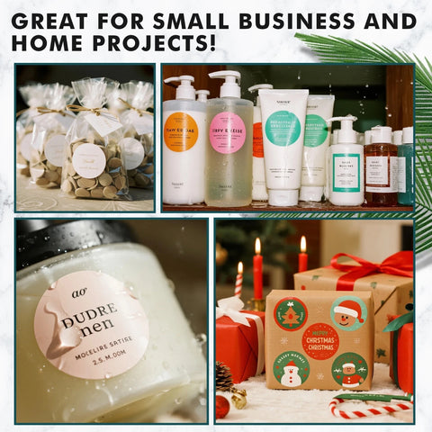 Koala Printable Round Labels 2.5″ 20 sheets  – Matte Waterproof Circle Stickers (240 Labels) | Printable Vinyl Round Labels for Organising & Branding