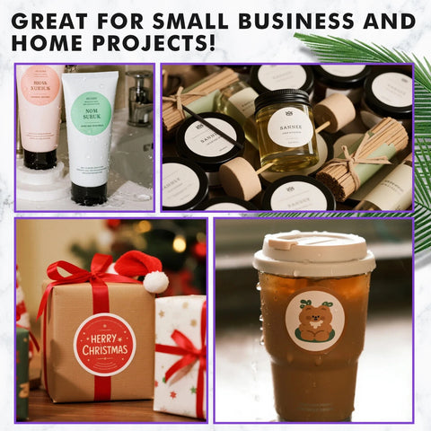 Koala Printable Round Labels 2.5″ 20 sheets – Glossy Waterproof Circle Stickers (240 Labels) | Printable Vinyl Round Labels for Packaging & Crafts