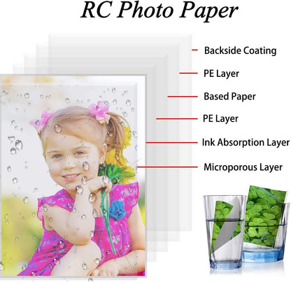 Koala Satin Photo Paper for Inkjet Printer 8.5x11 Inches 100 Sheets 200gsm