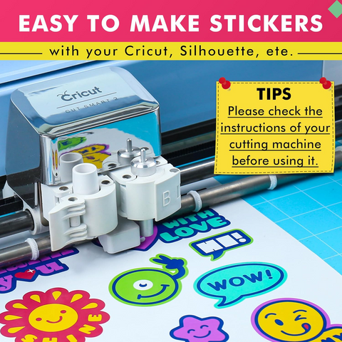 Koala Glossy Waterproof Vinyl Sticker Paper – 8.5x11", for Inkjet Printers, No Backmarks, Full Sheet for DIY Stickers & Labels