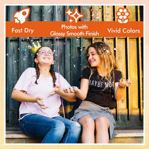 Koala Heavyweight Glossy Inkjet Photo Paper –  69lb(260gsm), Single-Sided 8.5×11″ – Thick, Smudge-Resistant for Greeting Cards & Cake Toppers