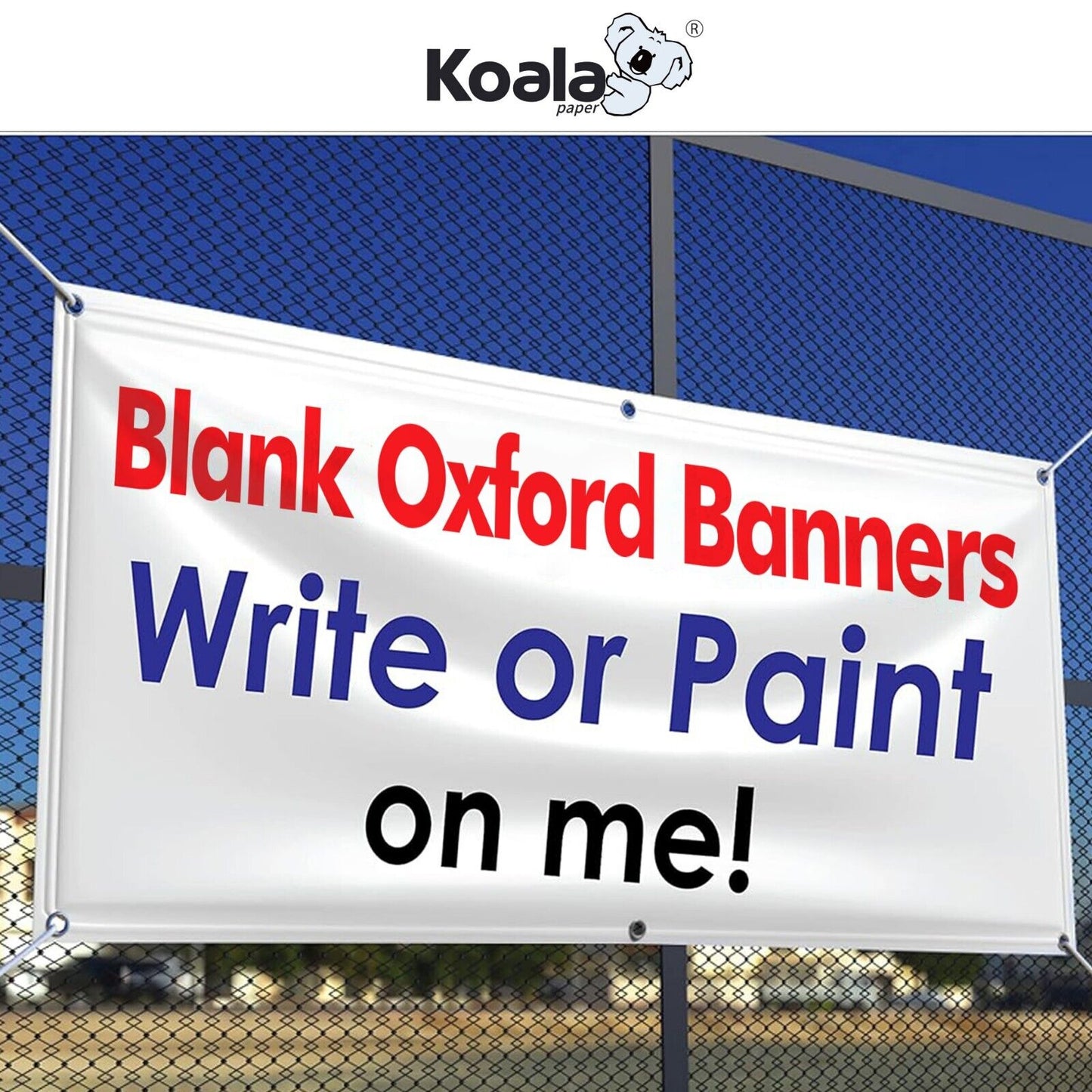 Koala Sublimation Banner Blank Polyester Canvas Large Banner Signs 2x6 Ft