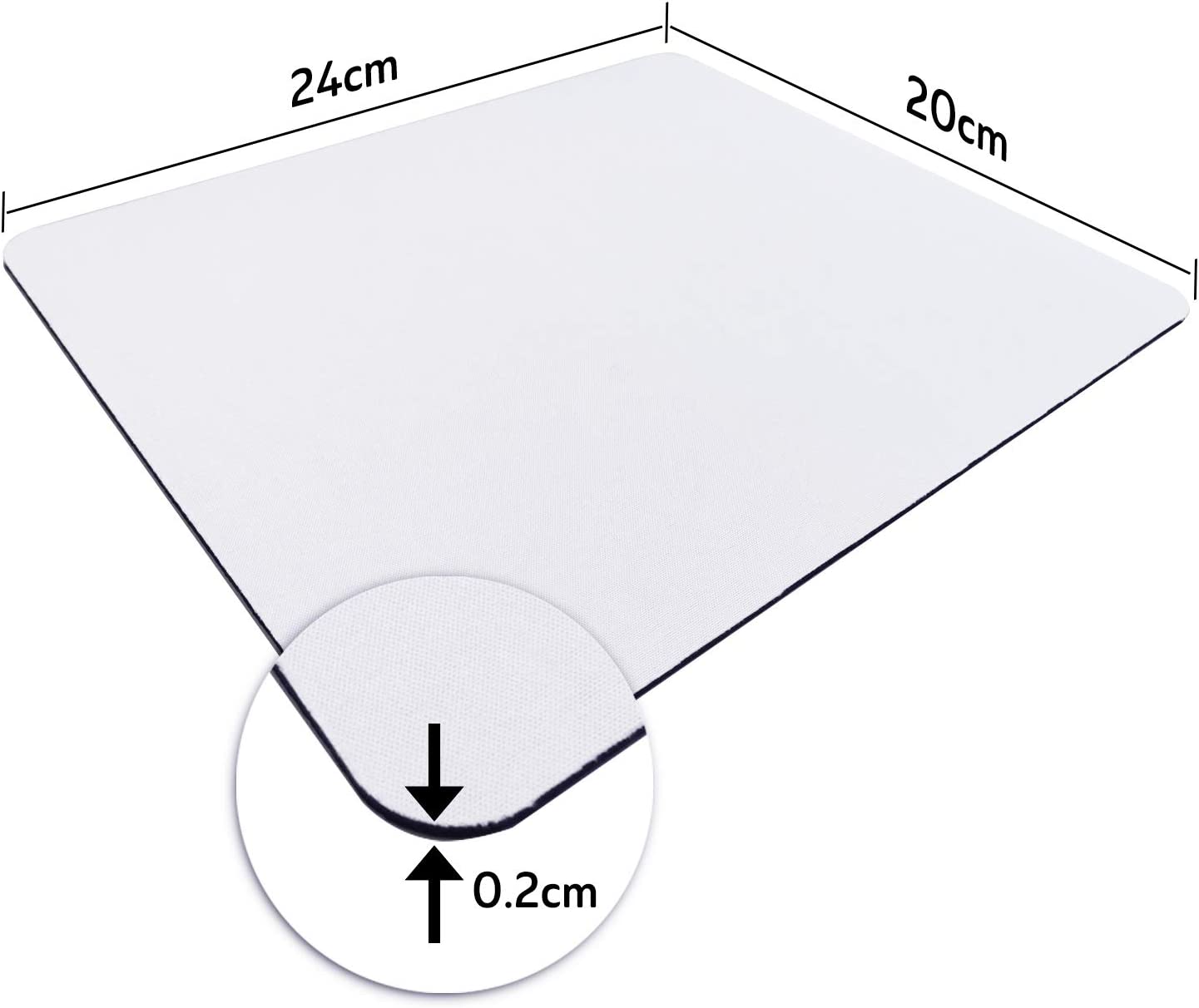 A-SUB Sublimation Mouse Pad Blank for Heat Press Printing Crafts 24x20x0.2cm 12 pcs
