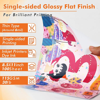 Koala Inkjet Glossy Photo Paper 115gsm 100 Sheets Used For All Inkjet Printers