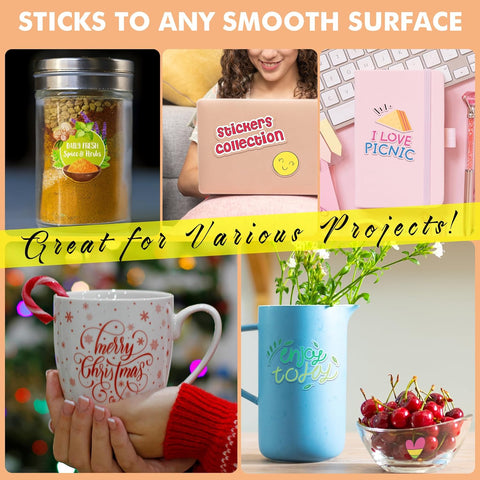 A-SUB Clear Vinyl Sticker Paper for Inkjet Printers – Waterproof Translucent Printable Sticker Paper, 8.5x11”, 50 Sheets