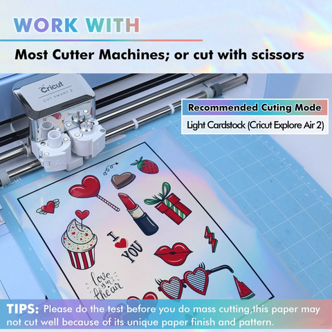 Koala Holographic Vinyl Sticker Paper Combo – Clear & Rainbow Iridescent – For Inkjet & Laser Printers – 25 Sheets, 8.5"x11"