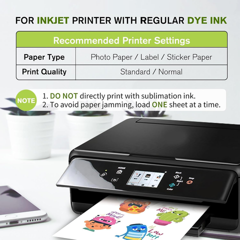 [Bulk Price]300-900 sheets A-SUB Glossy Waterproof Printable Vinyl Label Sticker Papers 8.5"x11" for Inkjet Printer