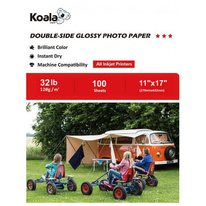 Koala Double Side Glossy Photo Paper 100 Sheets Compatible with Inkjet Printer 120gsm