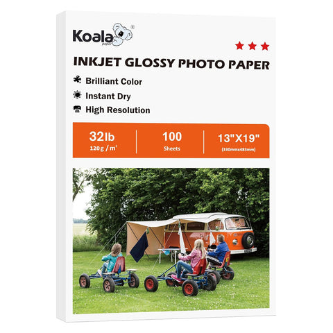 Koala Double-Sided Glossy Inkjet Paper – 32lb (120gsm), Ideal for Flyers & Brochures, 100 Sheets
