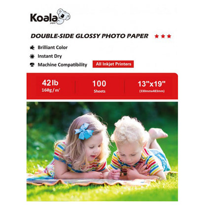 Koala Double Side Glossy Photo Paper 100 Sheets Compatible with Inkjet Printer 160gsm