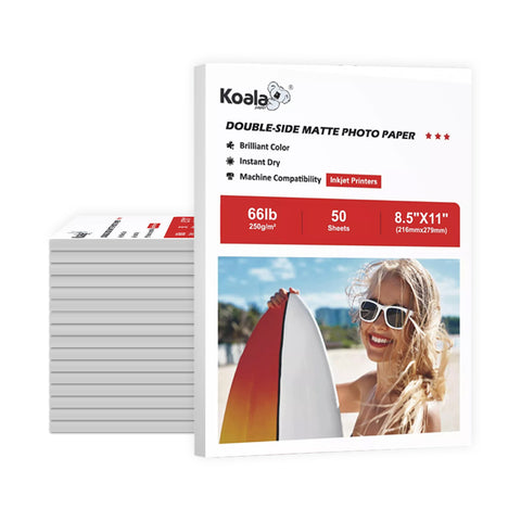 【Bulk Prices】500-1600 Sheets Koala Double-Sided Matte Cardstock Photo Paper – 66lb(250gsm) 8.5x11 inches