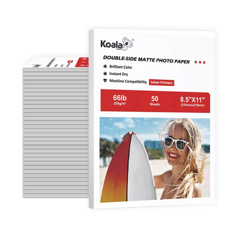 【Bulk Prices】500-1600 Sheets Koala Double-Sided Matte Cardstock Photo Paper – 66lb(250gsm) 8.5x11 inches
