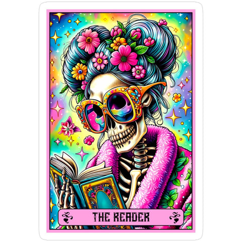 Floral Skeleton Reader - JPG